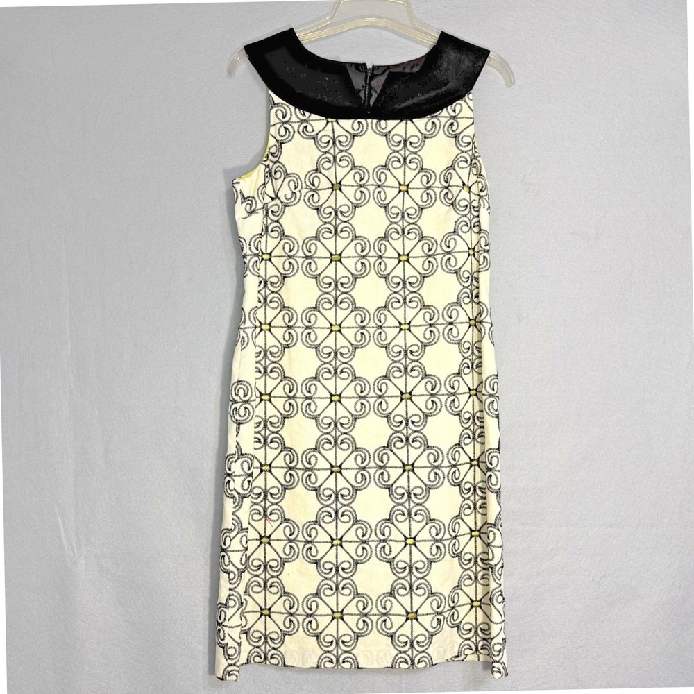 Adrianna Papell Sleeveless Sheath Dress Size 8 Retro Twee Cocktail Chic 60s
